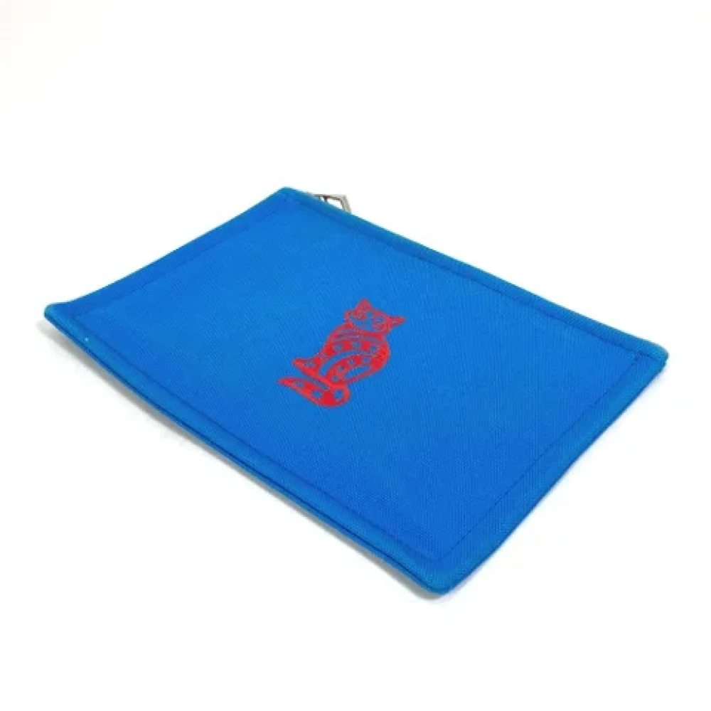Hermès Vintage Pre-owned Fabric pouches Blue Dames