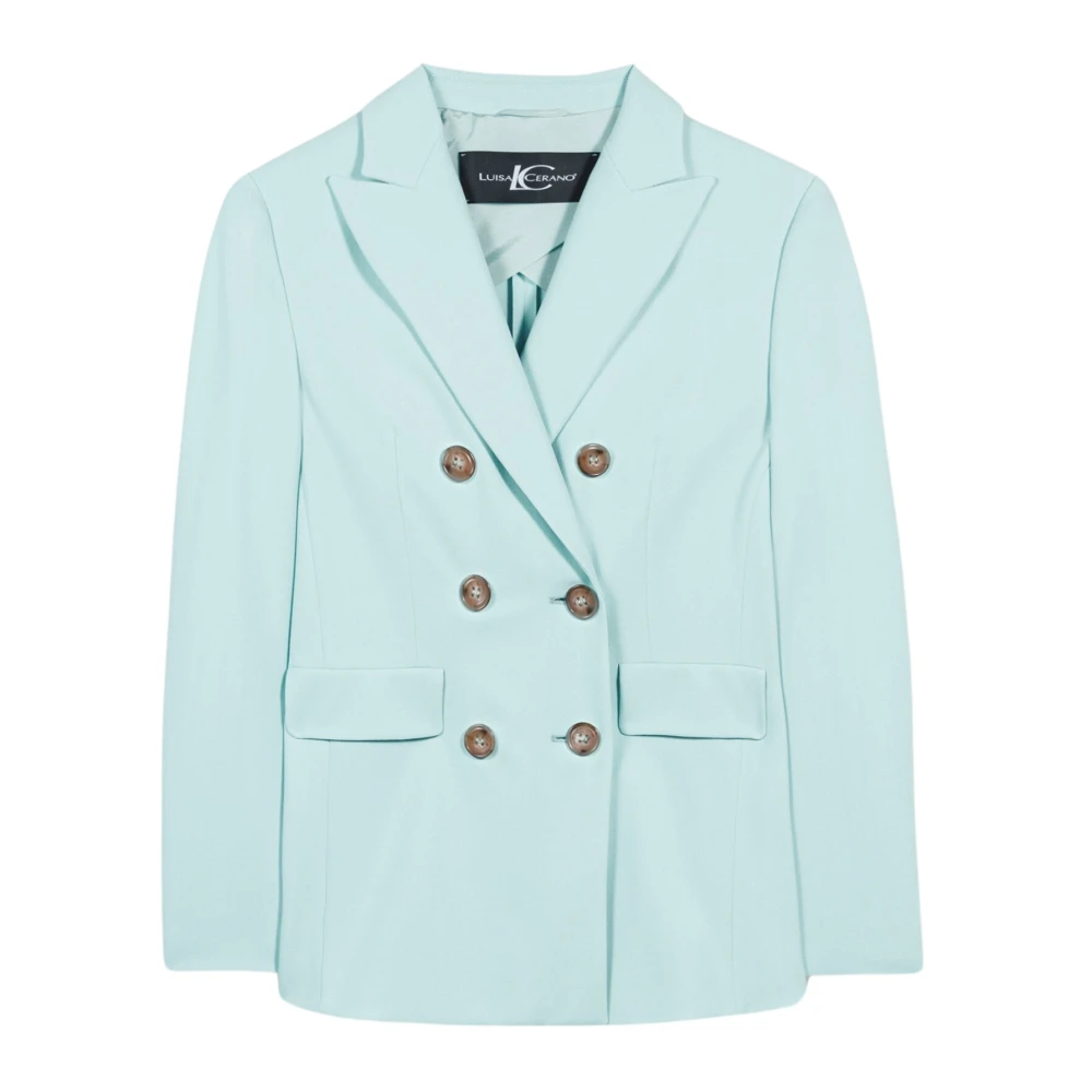 Luisa Cerano Women's Green Double-Breasted Blazer
