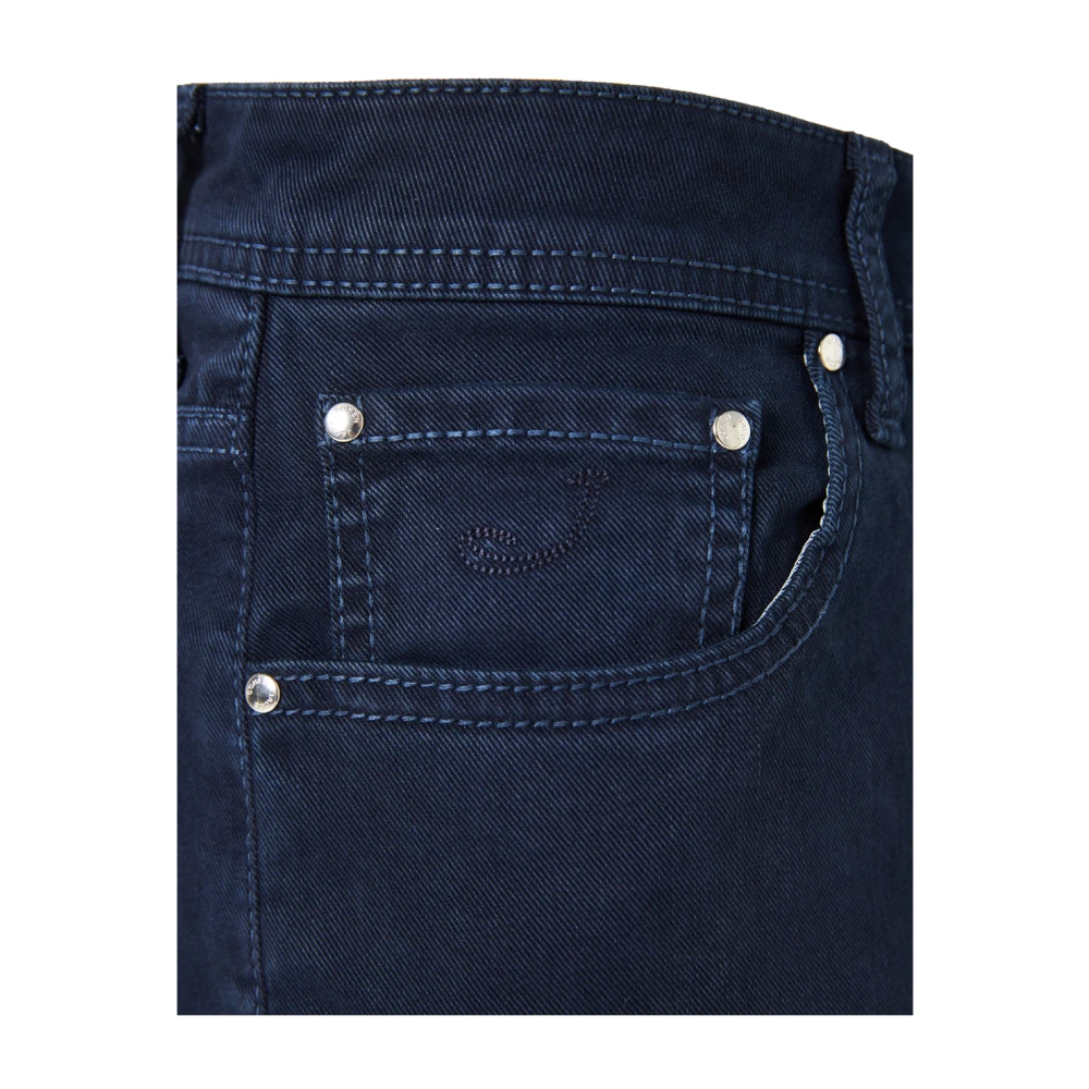 Jacob Cohën Handgemaakte katoen lyocell broek met stijl Bard Blue Heren