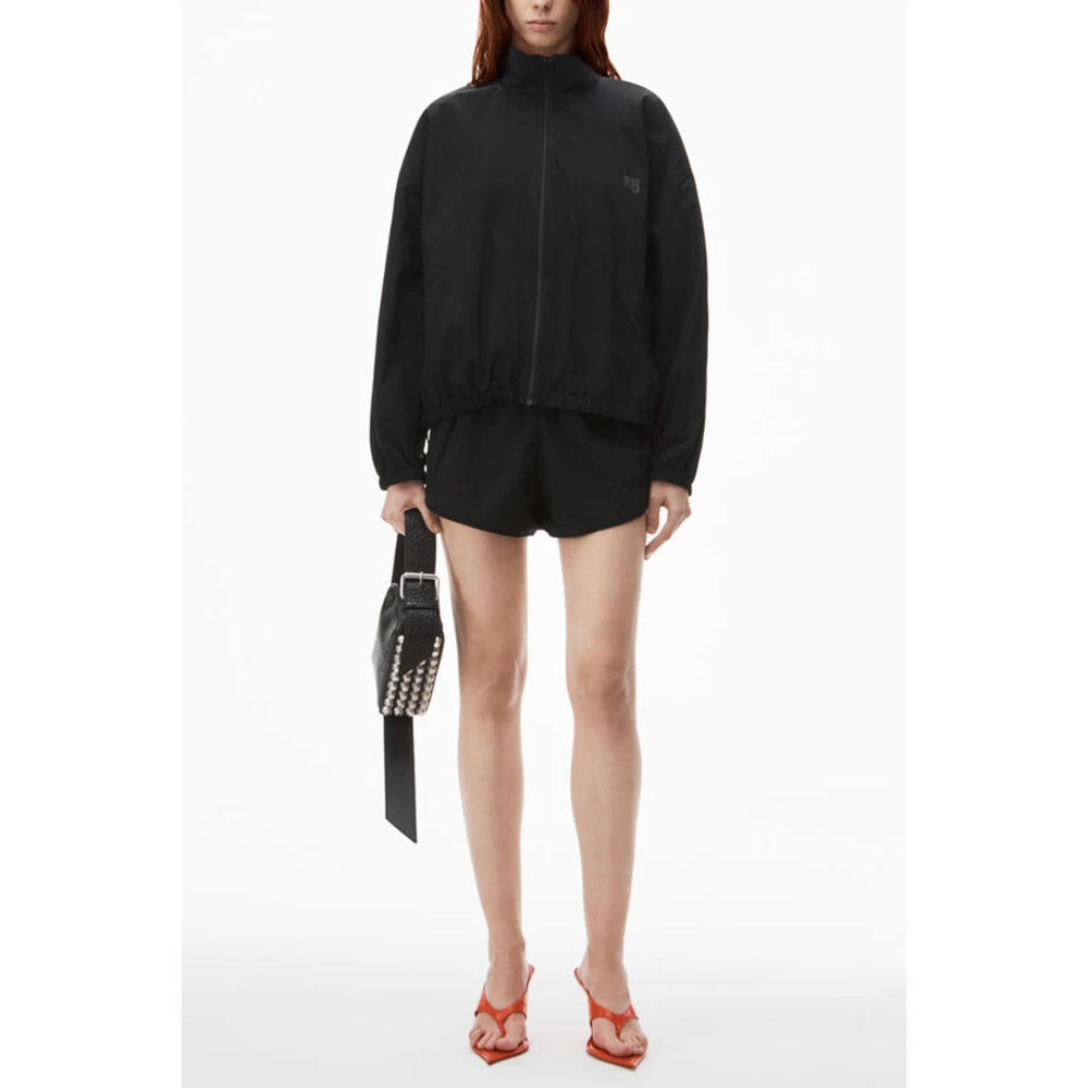 alexander wang Zwarte Jack met Trechterhals Waterbestendig Black Dames
