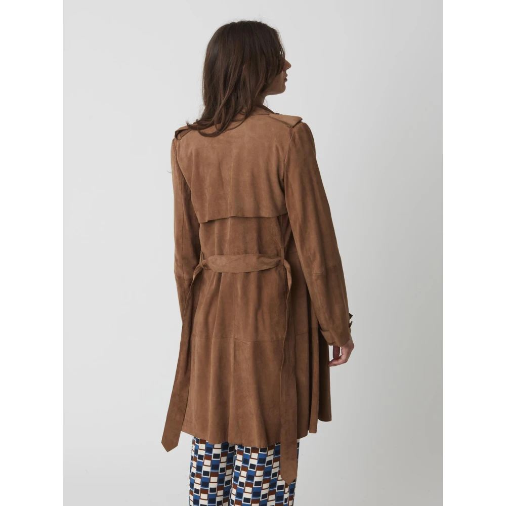 Bully Suède Leren Jas voor Vrouwen Brown Dames