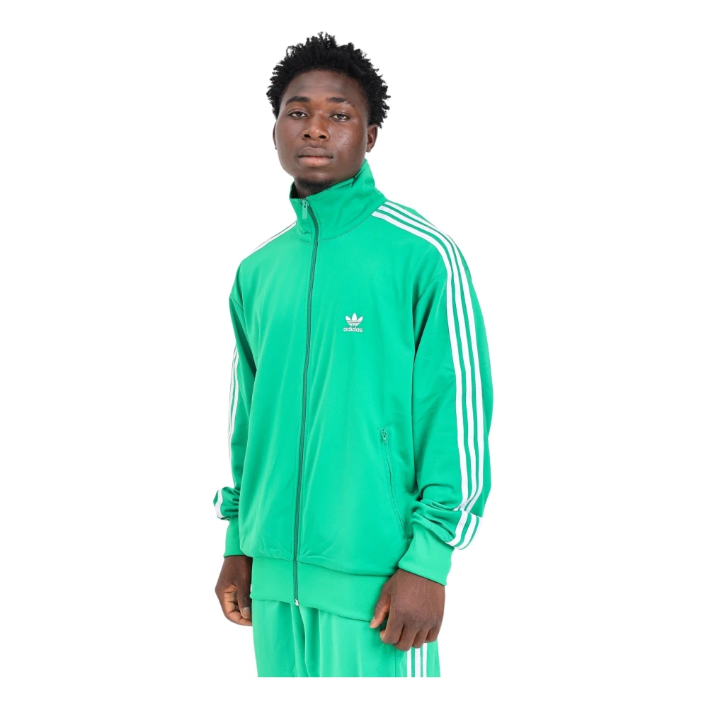 Adidas Originals Grön Firebird Dragkedja Sweatshirt Herr Green, Herr