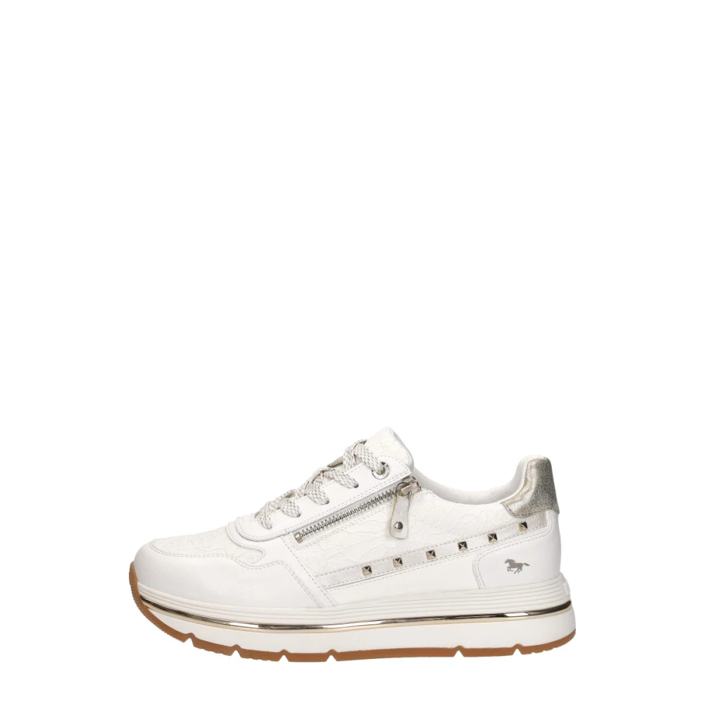 Mustang Sneakers Laag Dames Schoenen Wit
