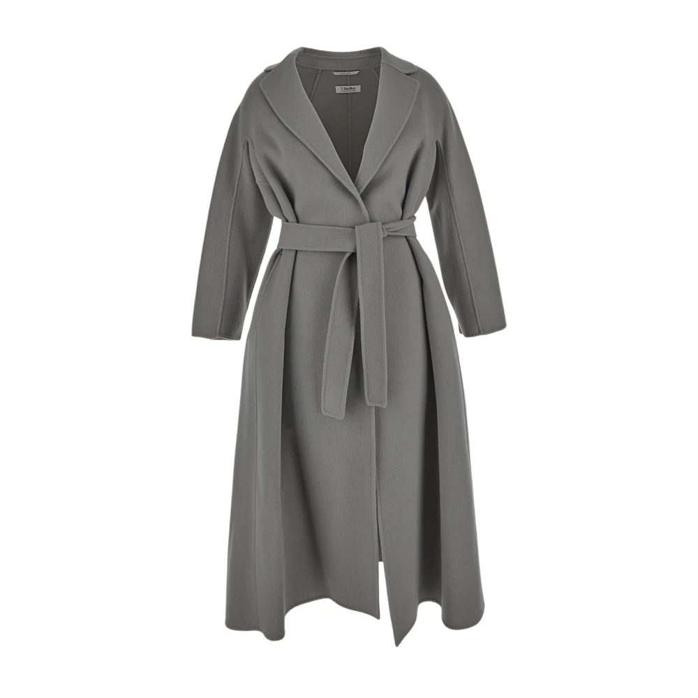 'S Max Mara Women's Grey Virgin Wool Wrap Coat UK Size 6 - Mytheresa - Image 3