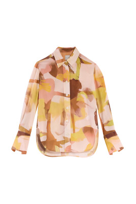 chemise-en-soie-peinture-florale