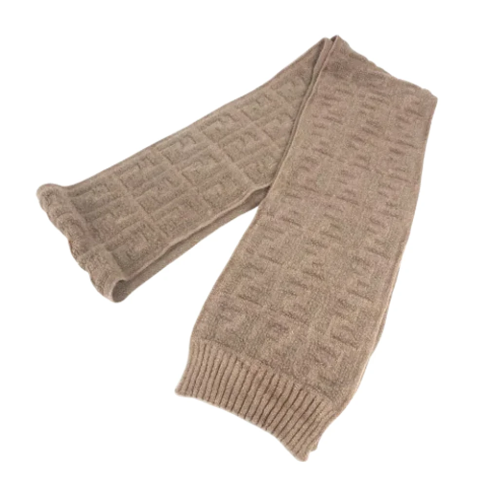 Fendi Vintage Pre-owned Nylon scarves Beige Dames