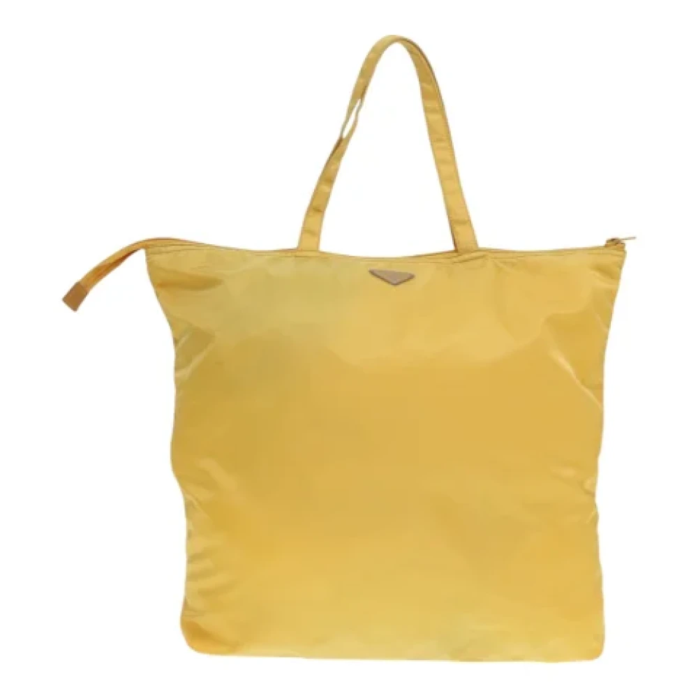 Prada Vintage Pre-owned Leather totes Yellow Dames