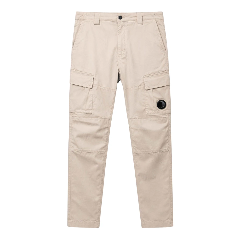 C.p. Company Men's Beige Slim-Fit Trousers, Xl, 20Cmpa743a Cargo Stretch Trousers