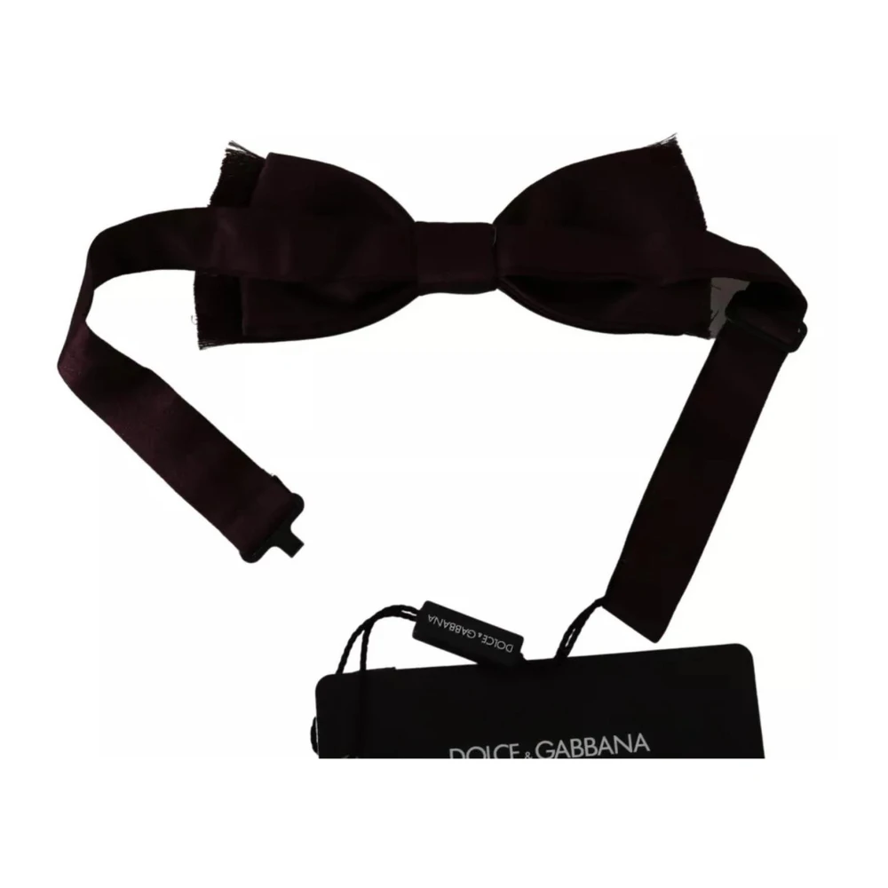 Dolce & Gabbana Luxe Zijden Vlinderdas met Logodetails Red Heren
