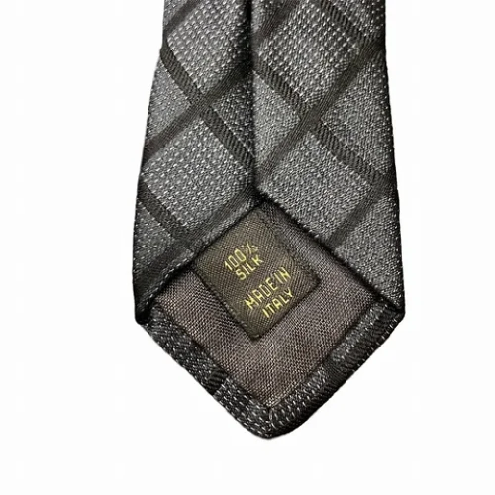Louis Vuitton Vintage Pre-owned Silk home-office Gray Heren