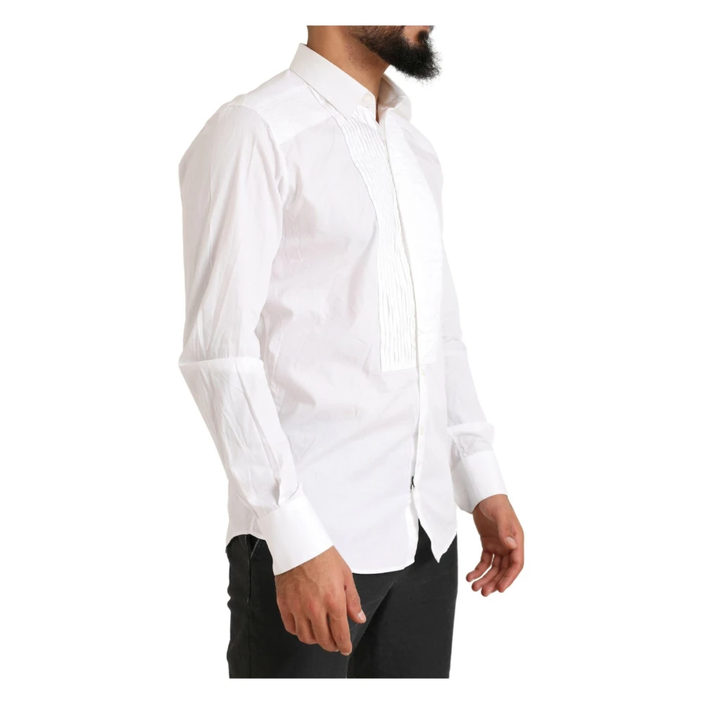 Dolce & Gabbana Elegant wit Slim Fit overhemd White Heren