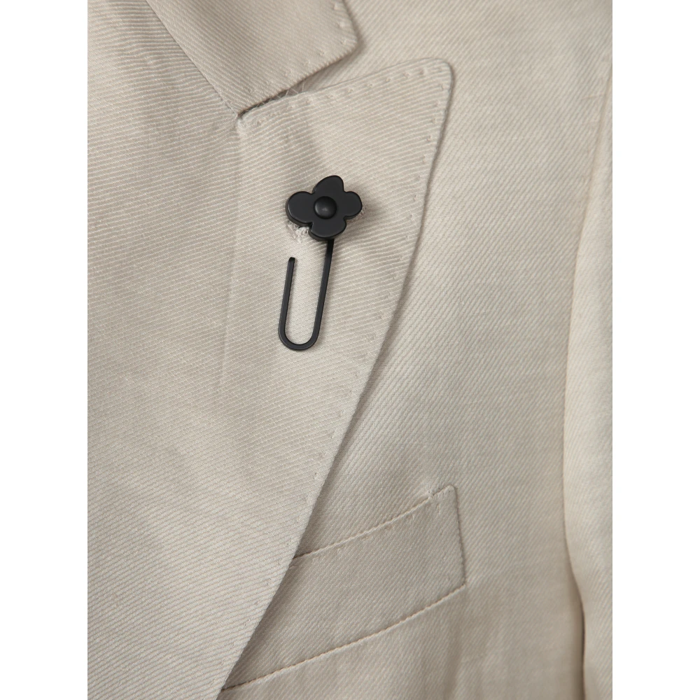Lardini Beige Blazer Klassiek Elegant Zakken Statement Beige Heren