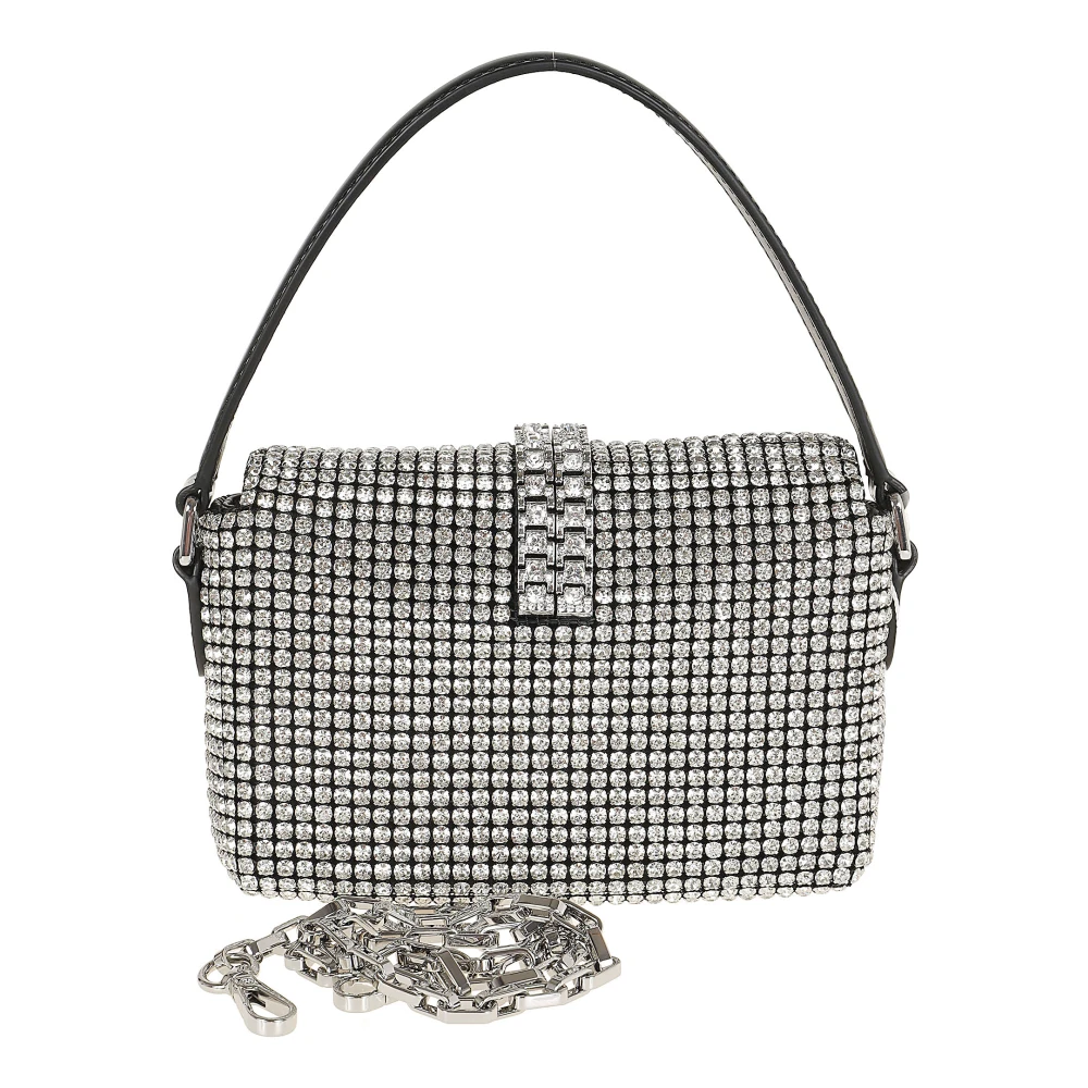 Self Portrait Metallic Clutch Gray Dames