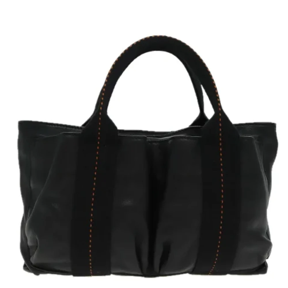 Hermès Vintage Pre-owned Leather handbags Black Dames