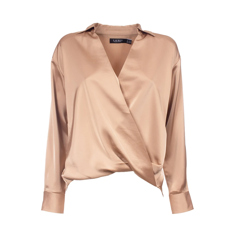 Ralph Lauren Blouse Lauren Beige, Dam