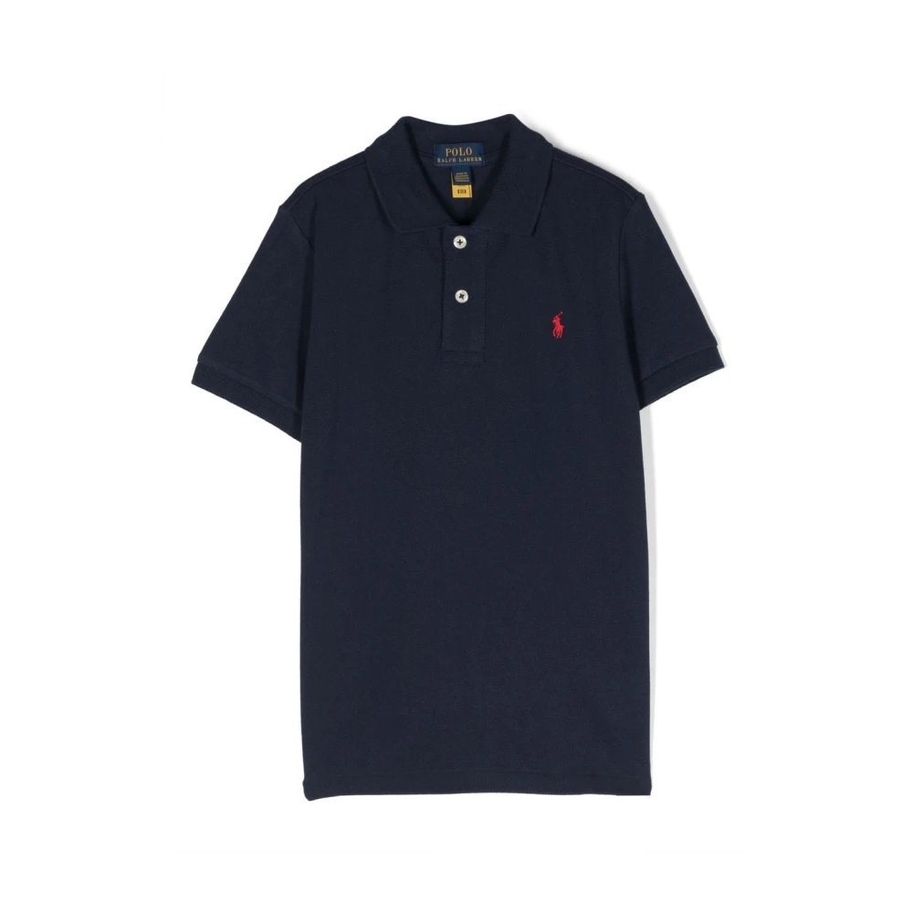 Polo Ralph Lauren Blue Kids Knit Polo Top - Unisex - Kids Short Sleeve T-Shirts - 4 Y - Kids