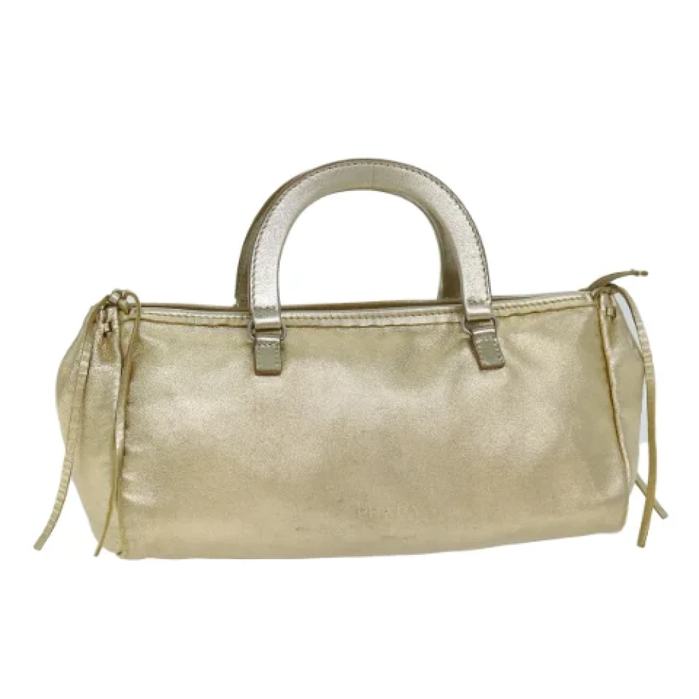 Prada Vintage Pre-owned Leather handbags Yellow Dames