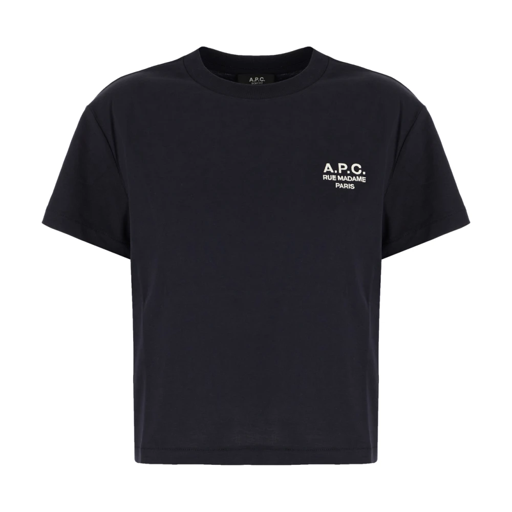 A.p.c. Casual Katoenen T-Shirt Blue Dames