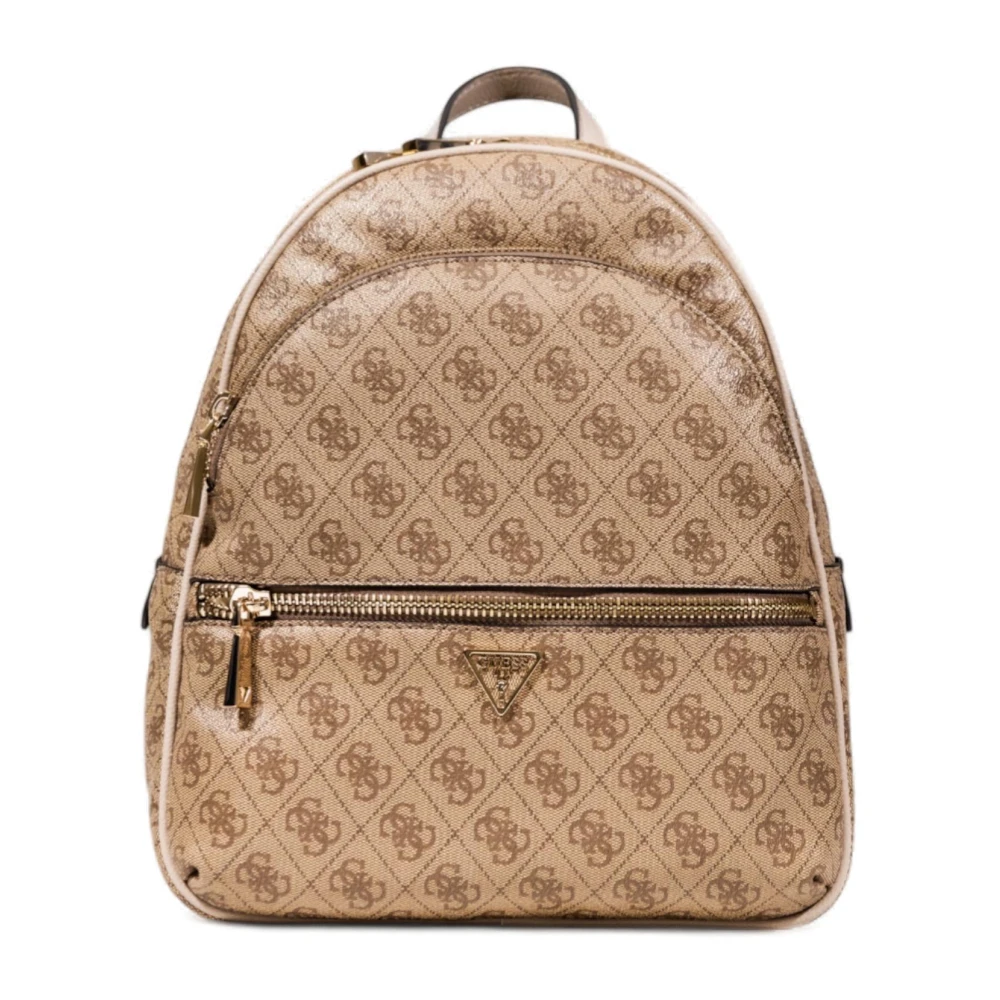 Guess Donna Zaino Grande Da Con Stampa Logo 4G All Over Latte Logo - Immagine 5