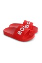 tongs-en-caoutchouc-rouge-avec-logo-blanc