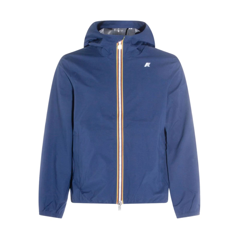 K-Way Men's Blue Jack Stretch Dot Jacket - Rain Jackets - S - Jackets