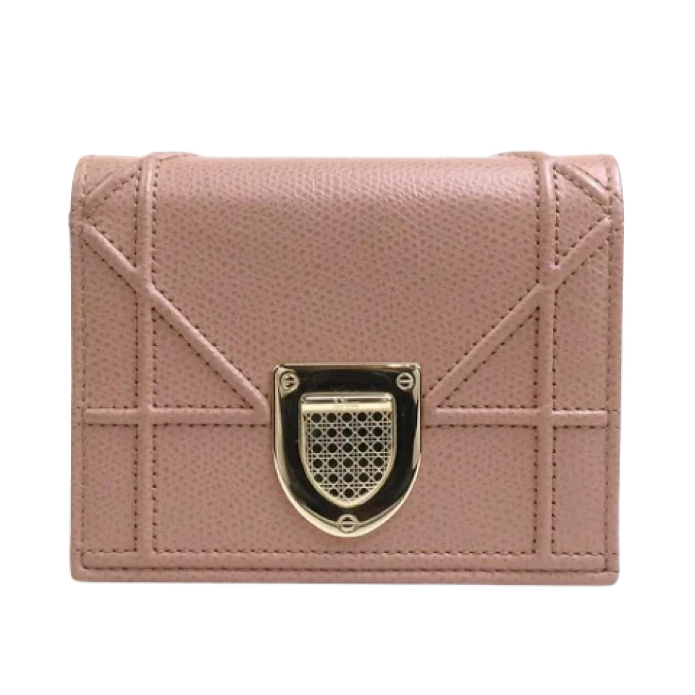 Dior Vintage Pre-owned Leather wallets Pink Dames