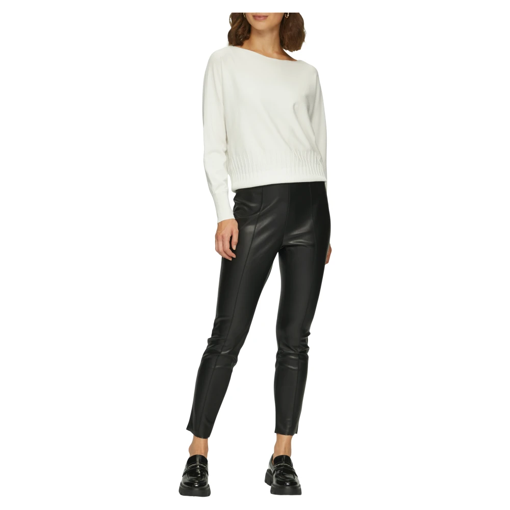 s.Oliver Smalle Leren Leggings Black Dames