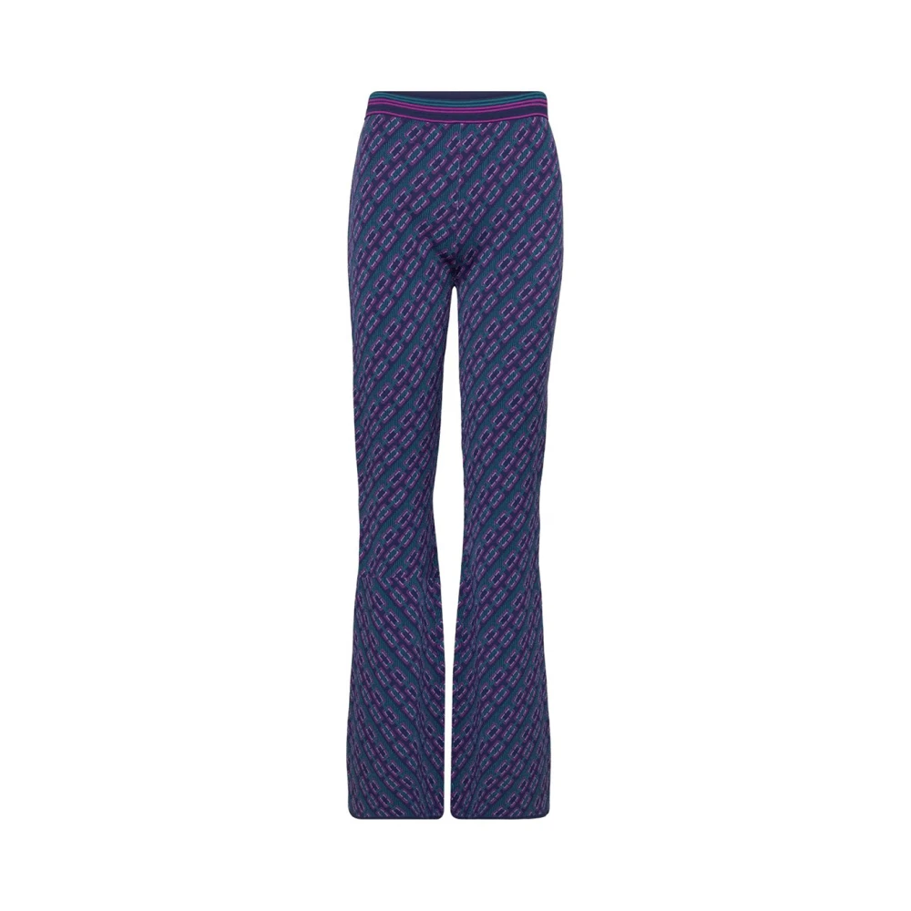 Diane Von Furstenberg Multicolor Wide Trousers - Female - Wide Trousers - Xs - Trousers