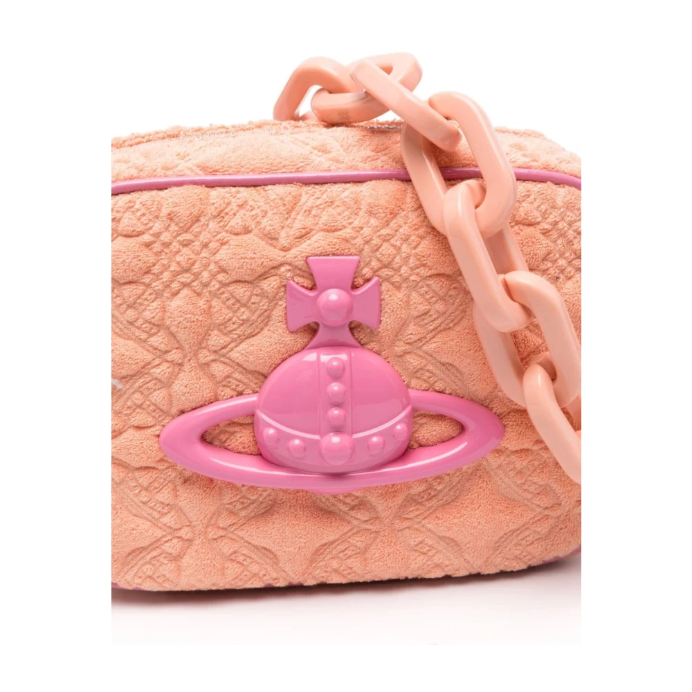 Vivienne Westwood Geborduurde Perzik Oranje Roze Tas Orange Dames