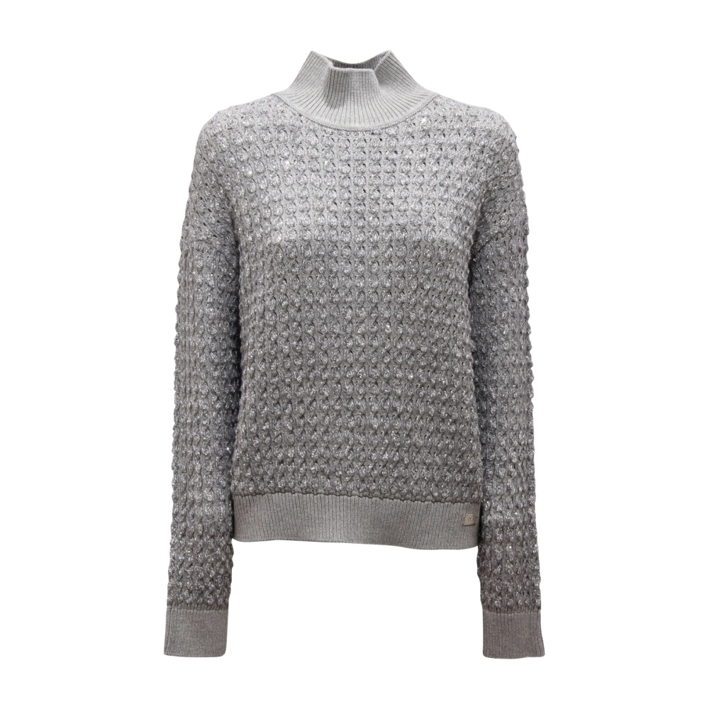 Elisabetta Franchi Women's Gray Turtlenecks, L, Dolcevita Wo Turtleneck Jumper