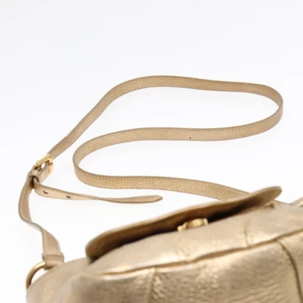 Prada Vintage Pre-owned Leather prada-bags Yellow Dames