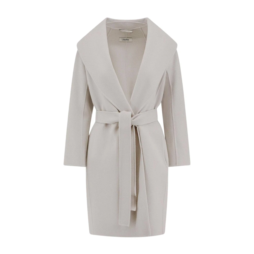 Max Mara Wollen Messi Jas Gray Dames