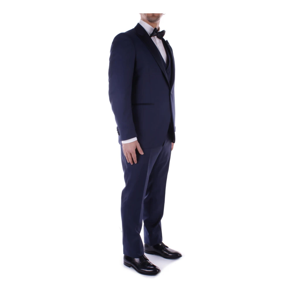 Tagliatore Single Breasted Suits Blue Heren