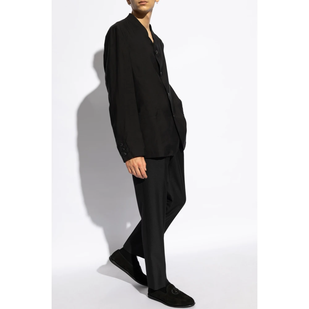 Giorgio Armani Single vent blazer Black Heren