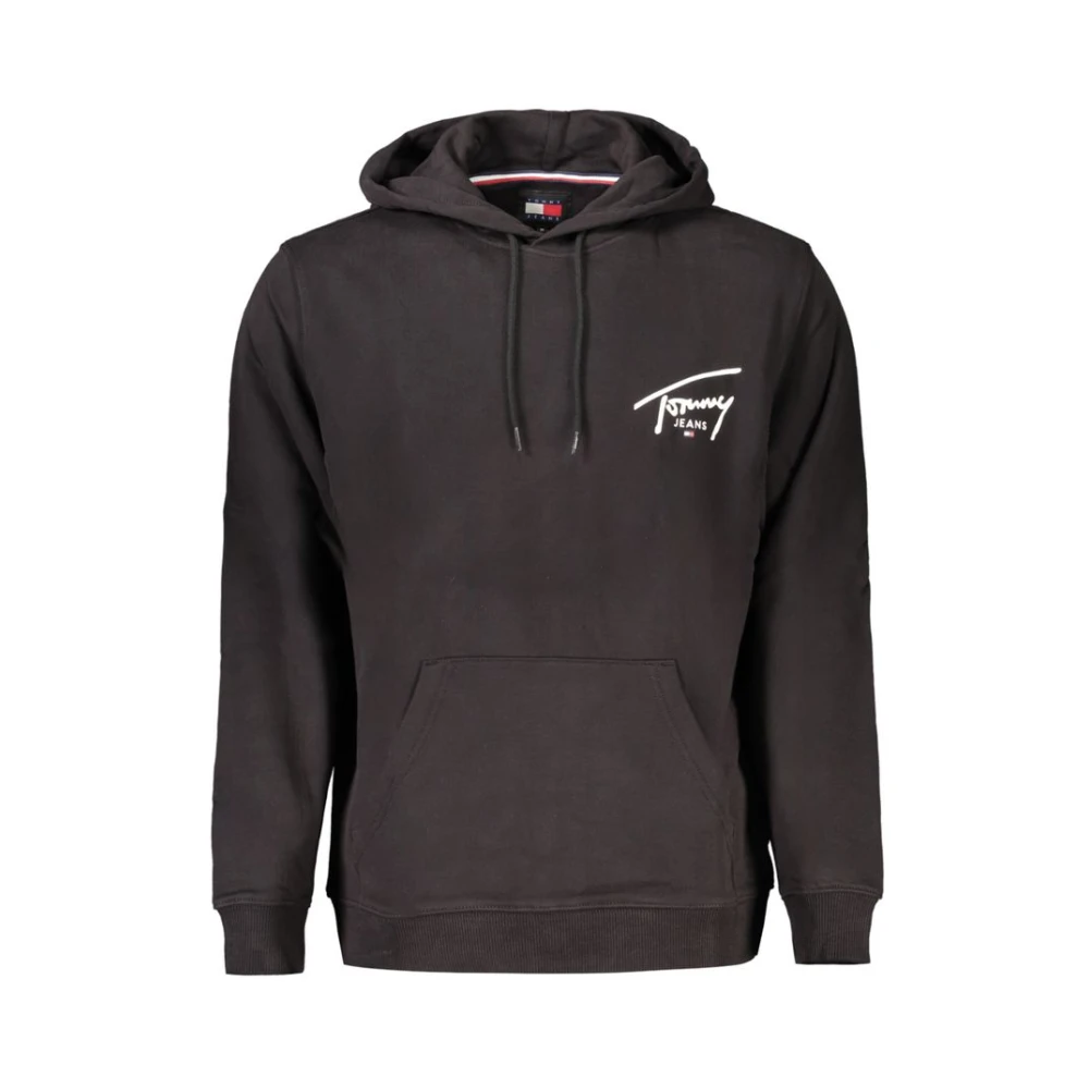Tommy Hilfiger Zwarte katoenen hoodie herenmode Black Heren