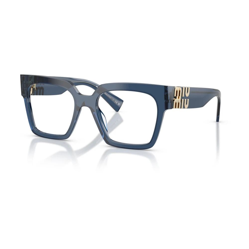 Miu Miu Blue Mu 04Uv 08Q1o1 Woman Optical Frames Acetate Squared Normal - Image 2