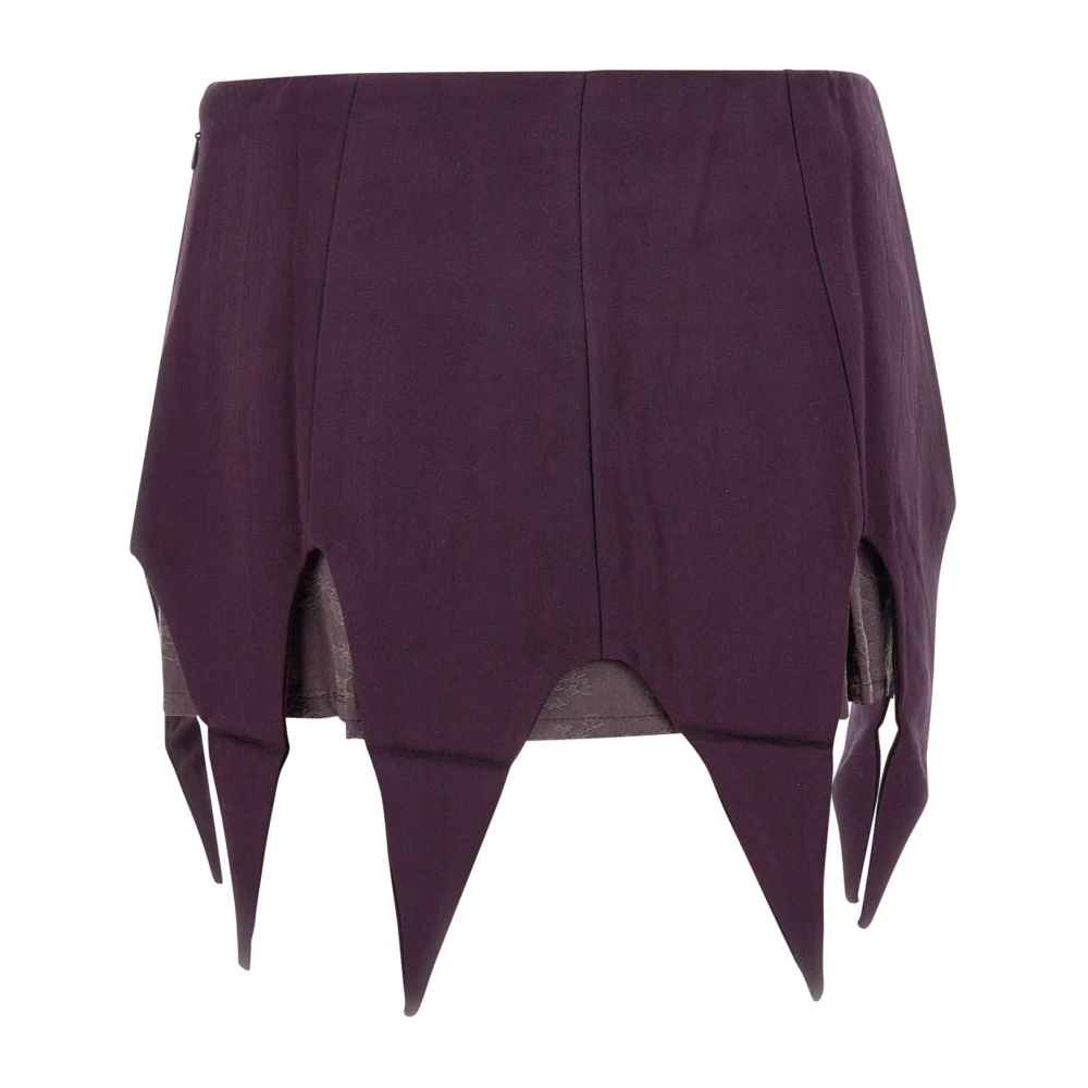 Avavav Aubergine Paarse Asymmetrische Mini Rok Purple Dames