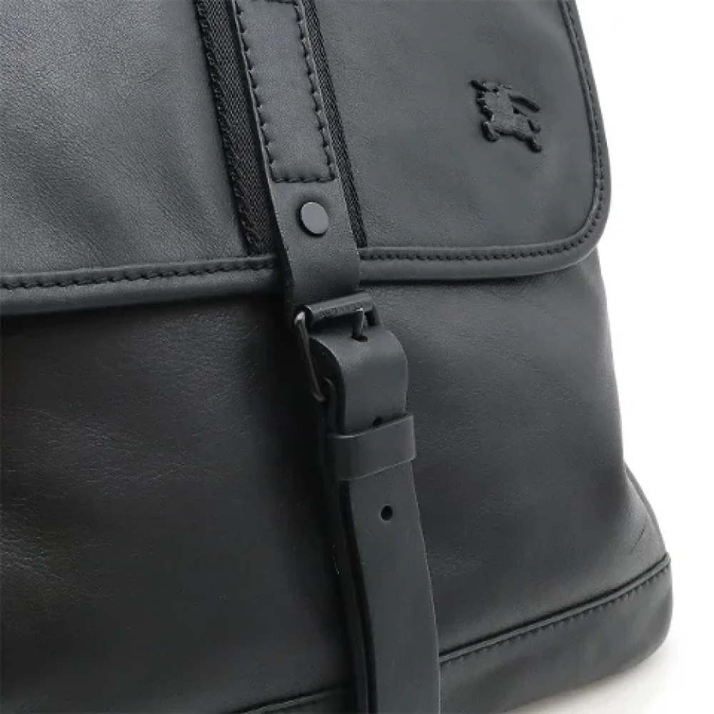 Burberry Vintage Pre-owned Leather shoulder-bags Black Dames