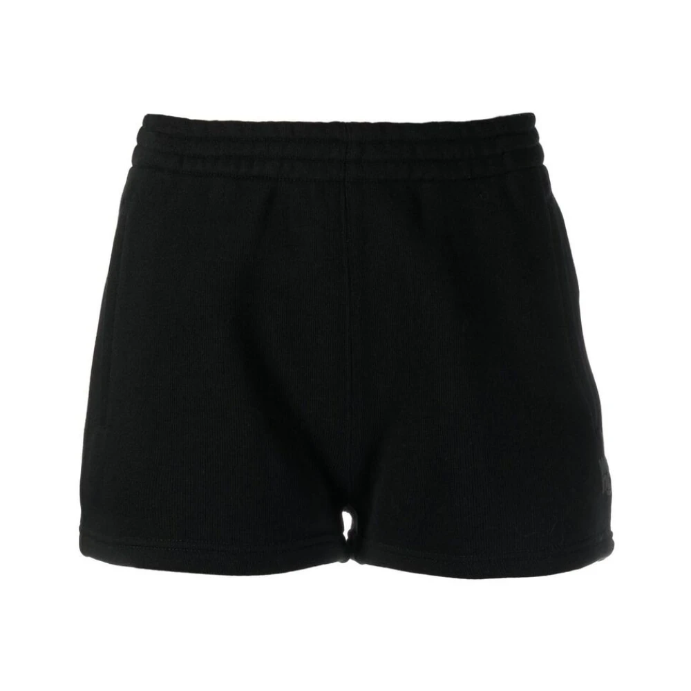 T by Alexander Wang Zwarte katoenblend track shorts Black Dames