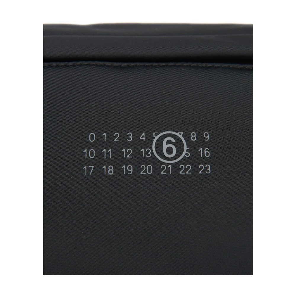 MM6 Maison Margiela Zwarte Handtas met Handtekening Nummers Motief Black Dames