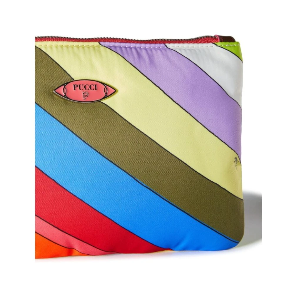 EMILIO PUCCI Iride-Print Leren Trim Pols Tas Multicolor Dames