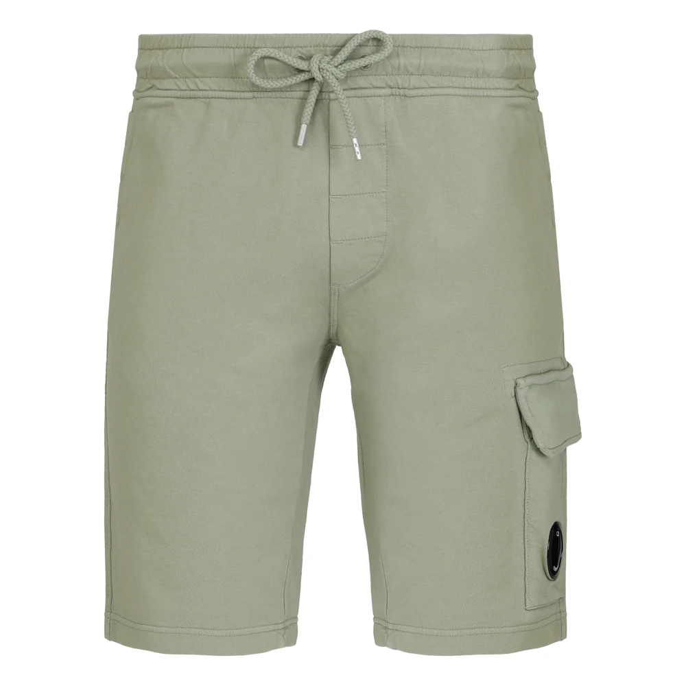 C.p. Company Men's Green Casual Shorts, S, Cotton Bermuda