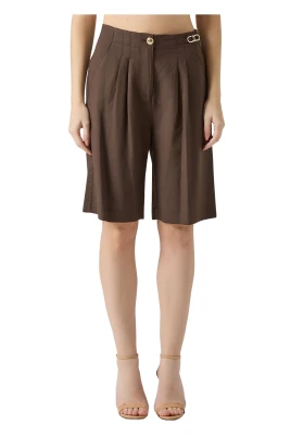 Linen-Blend Bermuda Shorts