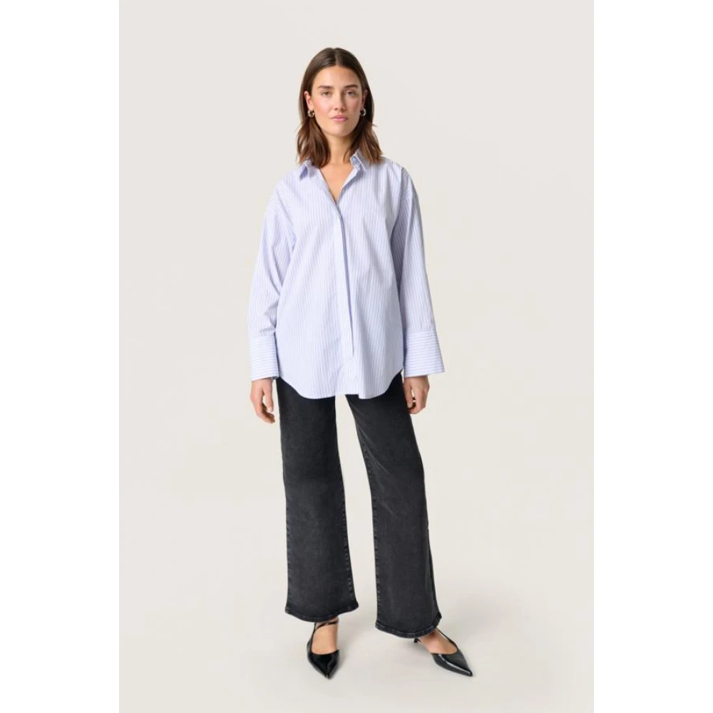 Soaked in Luxury Elegante Sloriana Shirt Blue Dames