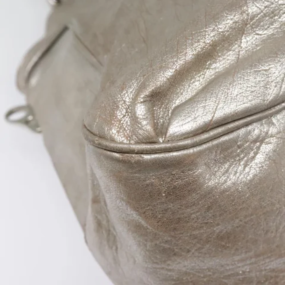 Celine Vintage Pre-owned Leather handbags Gray Dames