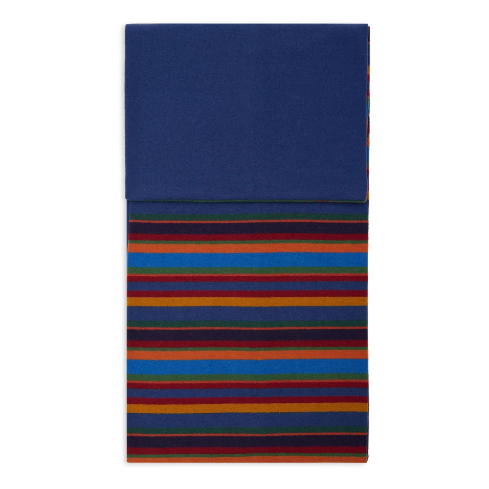 Gallo Unisex blauwe fleece nekwarmer met veelkleurige strepen Multicolor Unisex