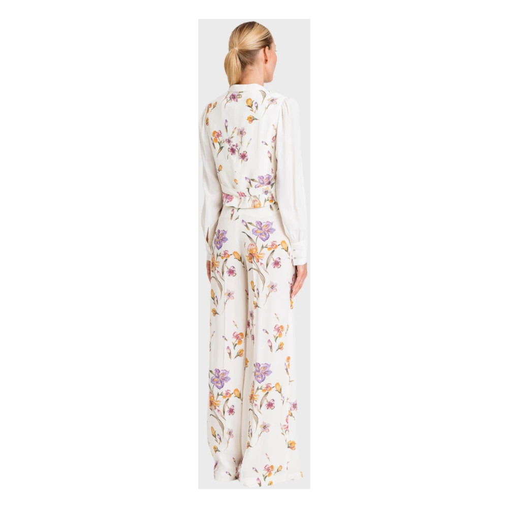 Twinset Bloemenprint Palazzo Broek Multicolor Dames