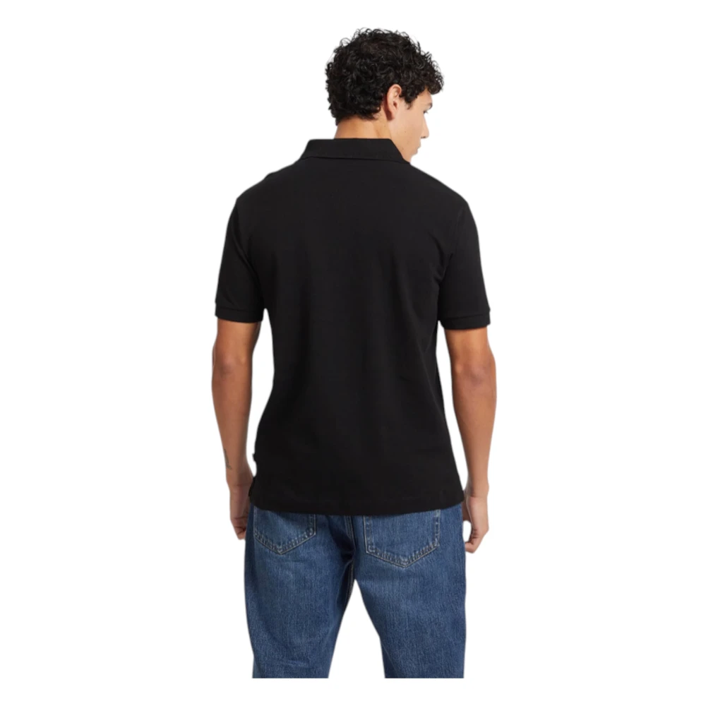 Guess Biologisch katoenen poloshirt Black Heren