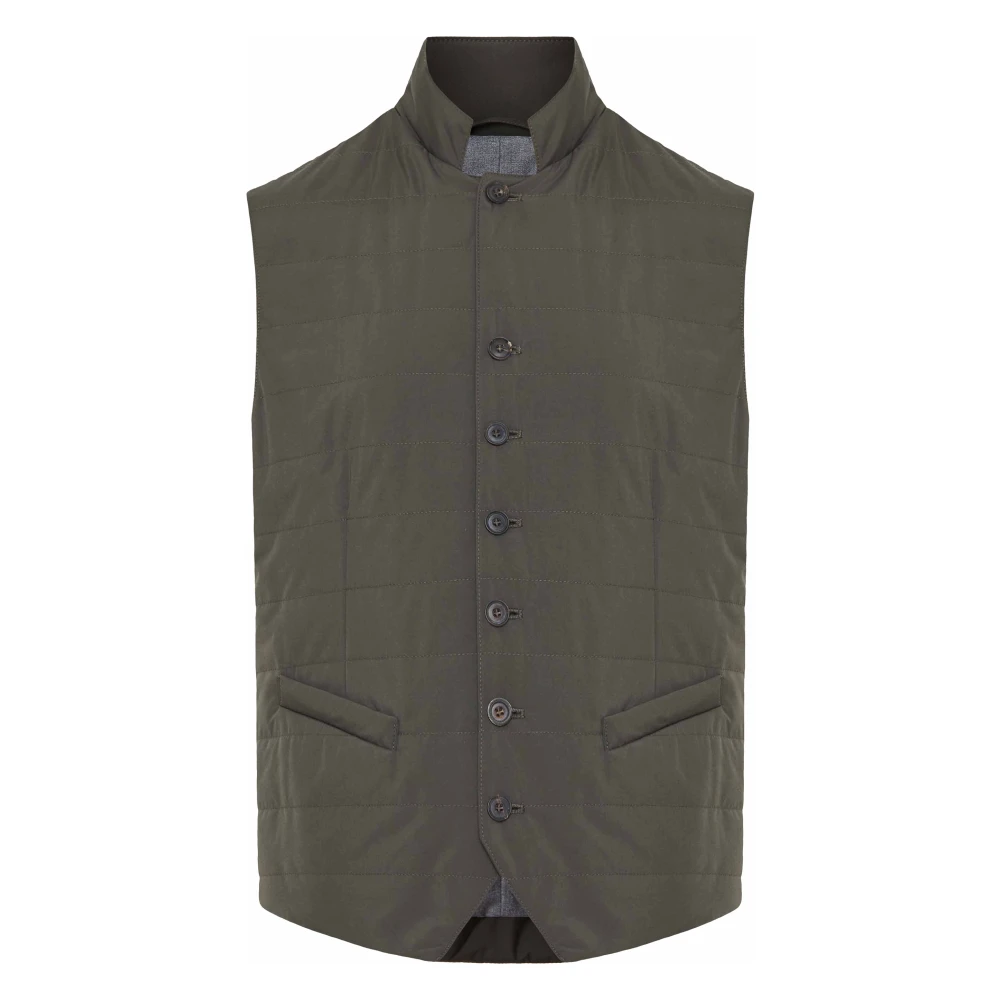 Corneliani Stijlvol Lichtgewicht Vest met Zakken Green Heren