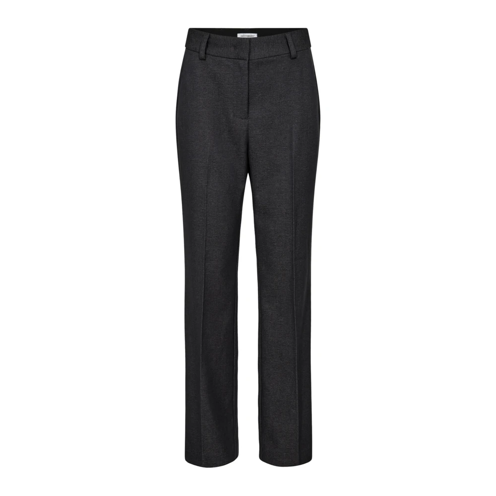 Co'Couture Elegant Wide Leg Pants Grey Melan Gray Dames